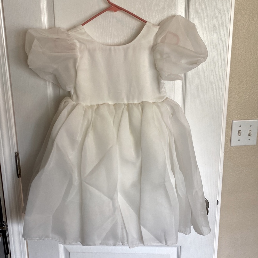 White Flower Girl Dress- NEW